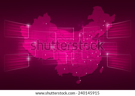 China Map World map News Communication delivery pink