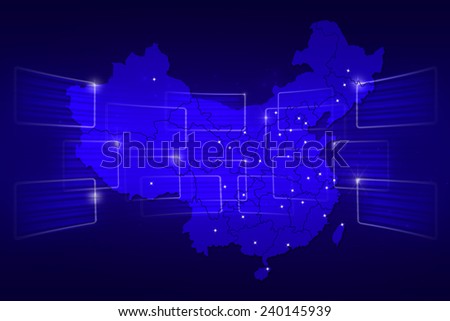 China Map World map News Communication delivery blue
