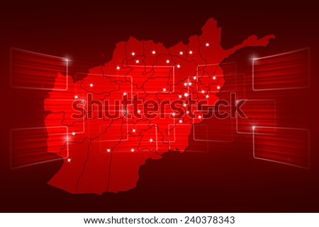 afghanistan Map World map News Communication delivery red
