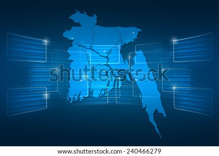 Bangladesh Map World map News Communication delivery blue