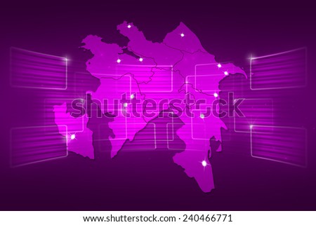 Azerbaijan Map World map News Communication delivery purple
