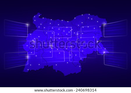 Bulgaria Map World map News Communication delivery blue
