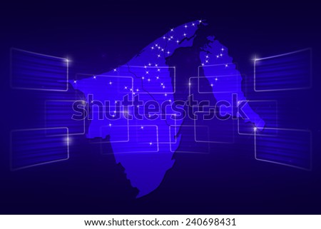 Brunei Map World map News Communication delivery blue