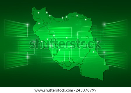 Iran Map World map News Communication delivery green