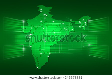 India Map World map News Communication delivery green
