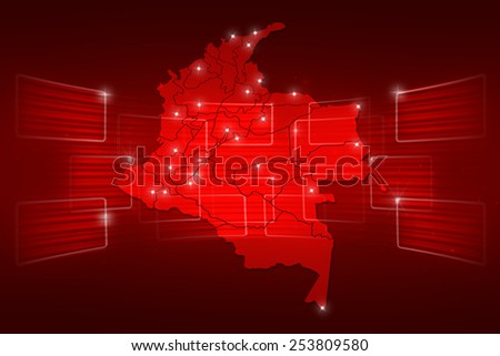 Colombia Map World map News Communication delivery red