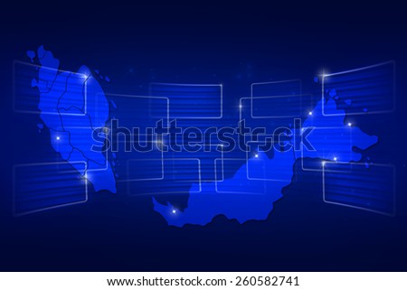 Malaysia Map World map News Communication delivery blue