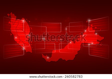 Malaysia Map World map News Communication delivery red
