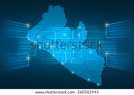 Liberia Map World map News Communication delivery blue