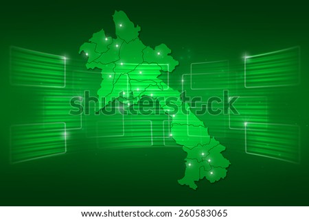 Laos Map World map News Communication delivery green