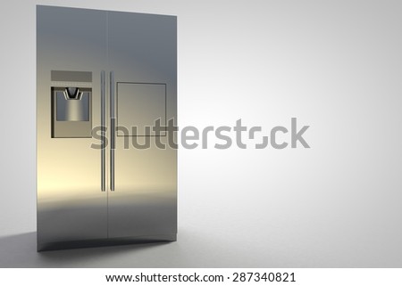 Refrigerator Kitchen Furniture Design silver modern large 3D