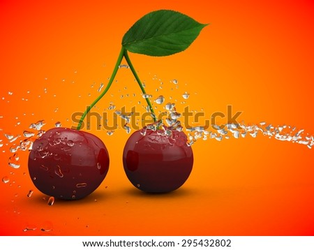 Cherries cherry fruit fruits healthy red water