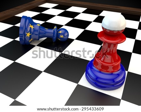 Russia EU sanctions chess currency Europe Geopolitics 3D