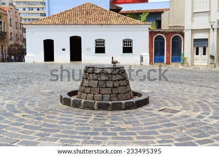 CURITIBA, PARANA/BRAZIL- November 11: Casa (House) Romario Martins, well on November 11, 2014 in Curitiba, Brazil. Last example of Portuguese colonial architecture in downtown, is used for exhibitions