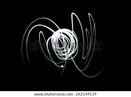 draw line with white light in black background