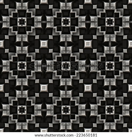 Abstract geometric black and white background. Seamless pattern.