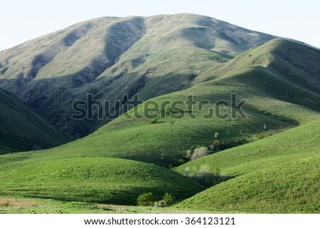 Green hills at Kazakhstan