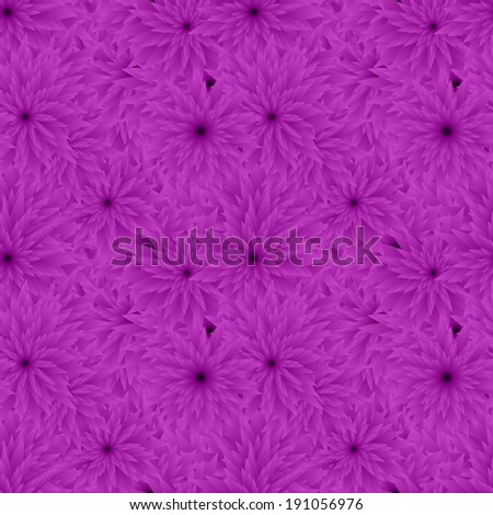 Purple seamless flower pattern background - vector version