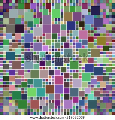 Multicolor square mosaic design - jpeg version