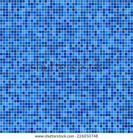 Blue pixel mosaic background