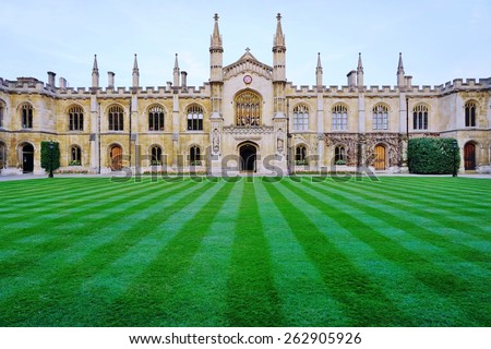 CAMBRIDGE, ENGLAND -15 MARCH 2015- Editorial: Founded in 1352, the College of Corpus Christi and the Blessed Virgin Mary (Corpus Christi) is one of the University of Cambridge'??s wealthiest colleges.