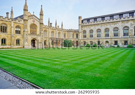 CAMBRIDGE, ENGLAND -15 MARCH 2015- Editorial: Founded in 1352, the College of Corpus Christi and the Blessed Virgin Mary (Corpus Christi) is one of the University of CambridgeÃ¢??s wealthiest colleges.
