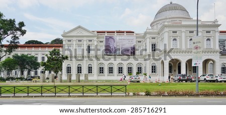 SINGAPORE -17 APRIL 2015- The National Museum of Singapore, one of four museums in the country, presents exhibits related to the history of Singapore.