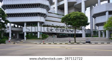 SINGAPORE -17 APRIL 2015- The Concourse is a mixed-use commercial and residential building located on Beach Road in the Kallang area of Singapore.