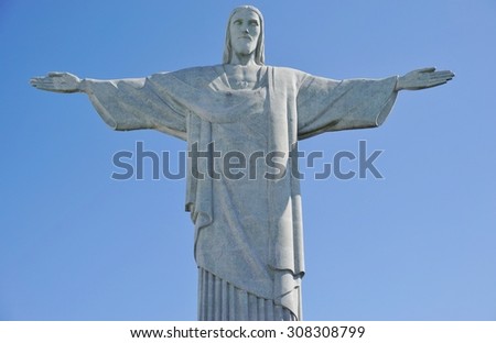 RIO DE JANEIRO, BRAZIL -25 JULY 2015- The statue of Christ the Redeemer (Cristo Redentor) on Corcovado is one of the main tourist attractions in Rio de Janeiro.