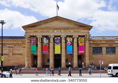 SYDNEY, AUSTRALIA -17 DEC 2014- The Art Gallery of New South Wales is a major public museum which exhibits Australian, European and Asian art. It is located in The Domain in Sydney.