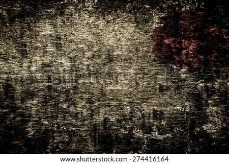 Double exposure old wood texture background with red rose for background,Vintage