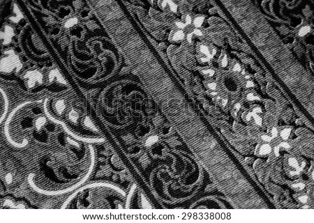 Old fabric thai silk handcraft ,detail pattern fabric fashionable textile.