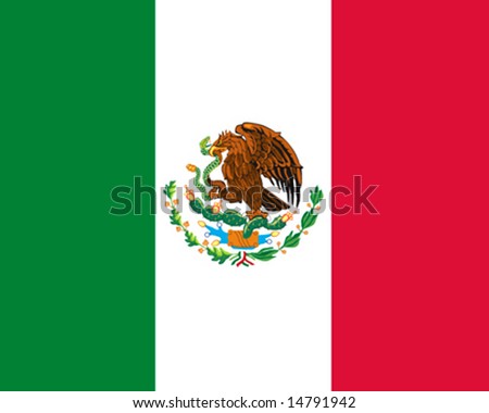 official mexican flag. official mexican flag. stock