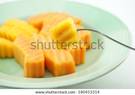 Eating Papaya and Mango are sweet and a little acid . They gives you strong and healthy.