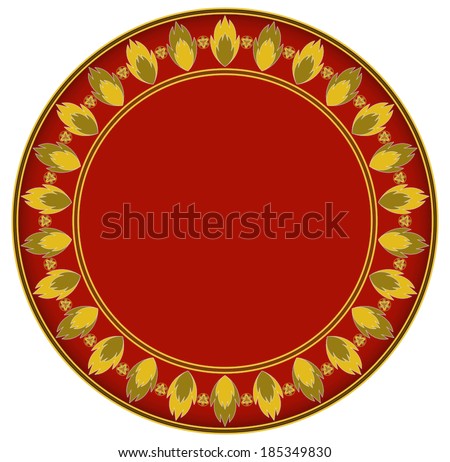 Fire gold circle frame