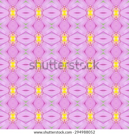Pink lotus or waterlily with yellow pollen seamless use as pattern and wallpaper.