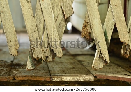 By termites eat wood