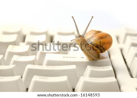 Concept of slow working computer.