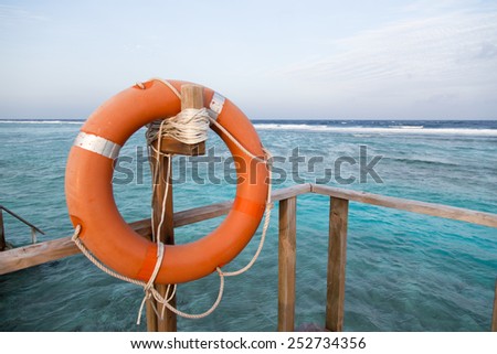 Life Safer Life Buoy  at the sea