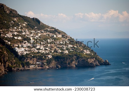 View Praiano-Coca dei Marini village, Amalfi Coast Italy