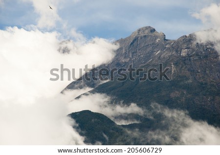Mount Kinabalu Veiled by Clouds - Borneo