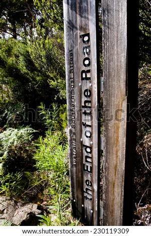 Australia\'s Southernmost Street Sign - Tasmania