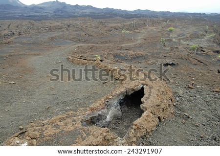 Lava Tube of Sierra Negra on Isabela Island - Galapagos