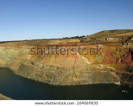 Flooded Open Pit Mined for Gold - Australia