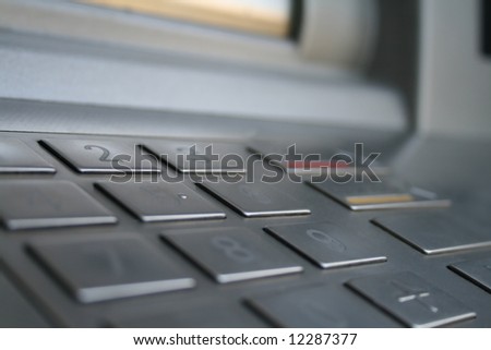 keyboard of cash machine in macro
