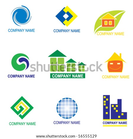Logo Design Real Estate on Set Of Logo Design   Real Estate Stock Vector 16555129   Shutterstock