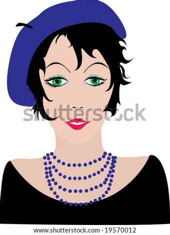 French girl in beret cartoon images
