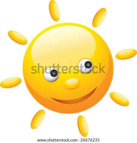 cute funny pictures. stock vector : Cute funny sun