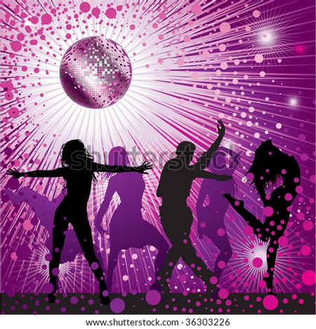 Dance Club Background. dancing in night-club,