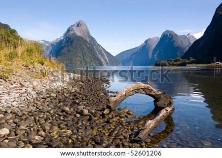 Milford Sound (Piopiotah) a fjord in the south west of New Zealand\'s South Island, within Fiordland National Park